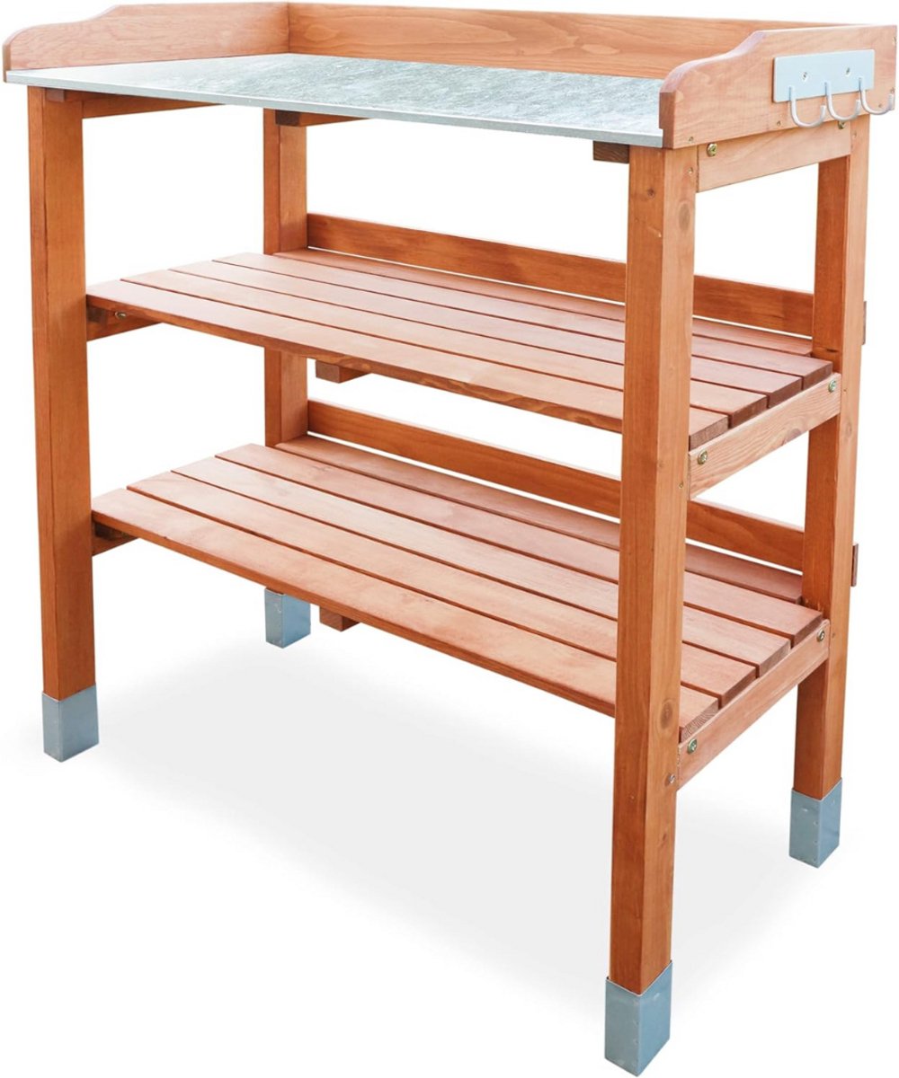 DailySupplies® Plantentafel - Plantenrek Buiten - Plantensteun - Plantenstandaard - Hout