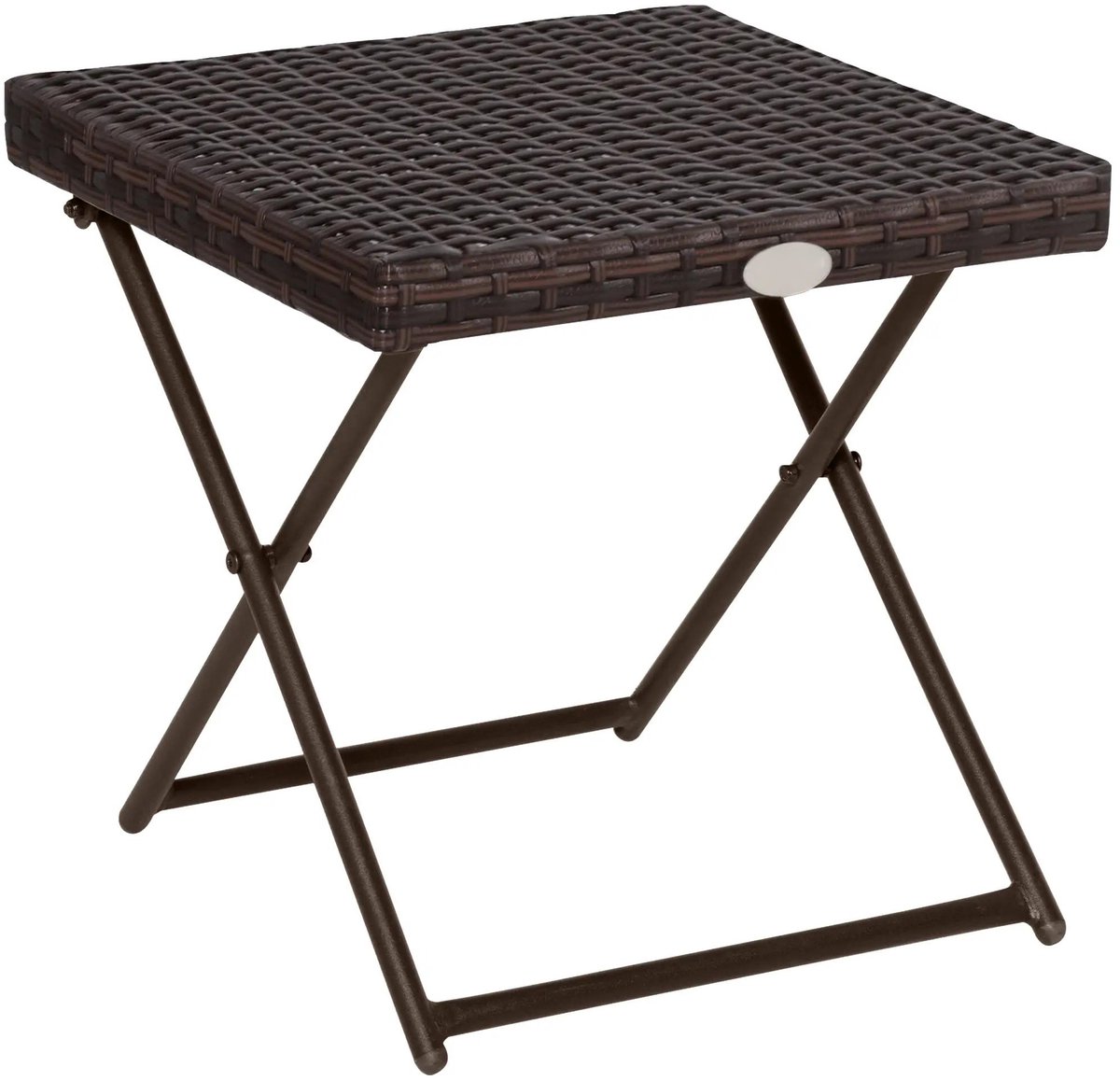 Sweiko Tuintafel - Opvouwbaar - Polyrattan - Vierkante salontafel - Donkerbruin