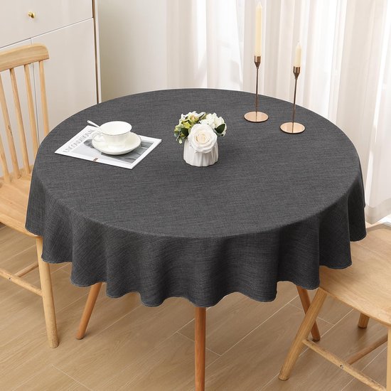 Tafelkleed, ovaal, 180 x 240 cm, jacquard, 100% katoen, spiraalpatroon, citroengeel