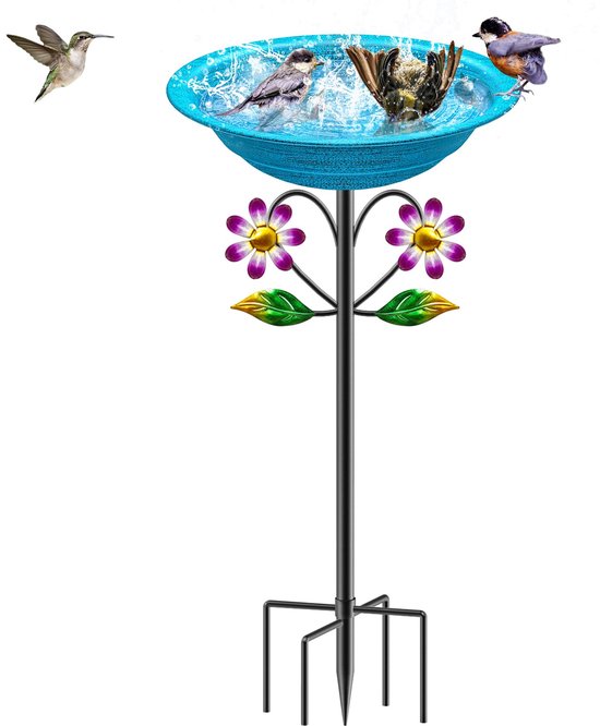 De Hangende Vogelvoeder en Vogelbad met een hoogte van 92 cm, 2-in-1