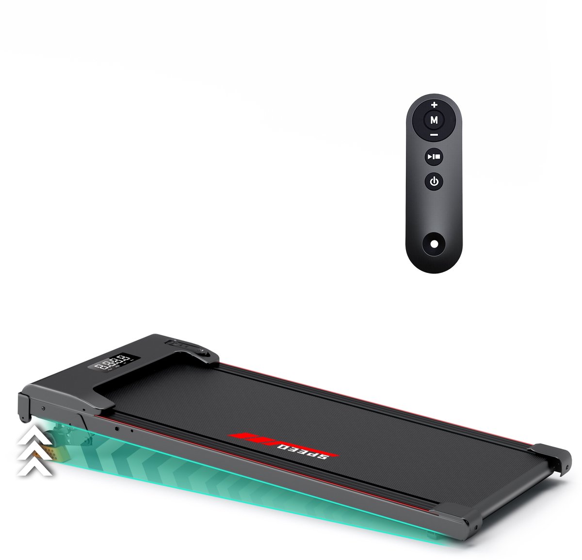 Y-RAIN Loopband - 2,5 PK Borstelloze Motor - 9% Helling - 0,8 tot 6.0 km/u - 2 in 1 - Walking Pad - Afstandsbediening - voor thuis en op kantoor.