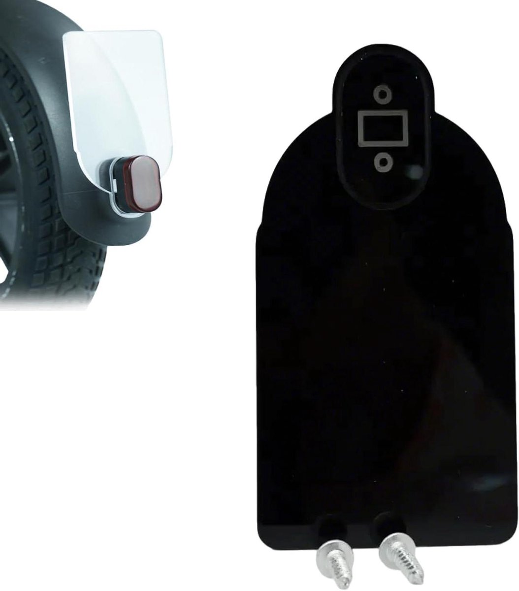 Allecto plus Nummernschildhouder voor Elektrische Scooter Compatibel met Xiaomi M365 en M365 Pro Robuust Acrylmateriaal Inclusief montageschroeven Stootbestendig Accessoire voor Scooters en Skateboards Zwart