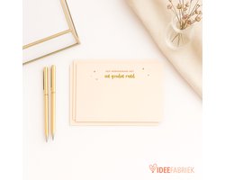 Ideefabriek - Invulkaarten huwelijk - Alternatief gastenboek bruiloft - Herinnering met een gouden rand - A6 - 25 stuks
