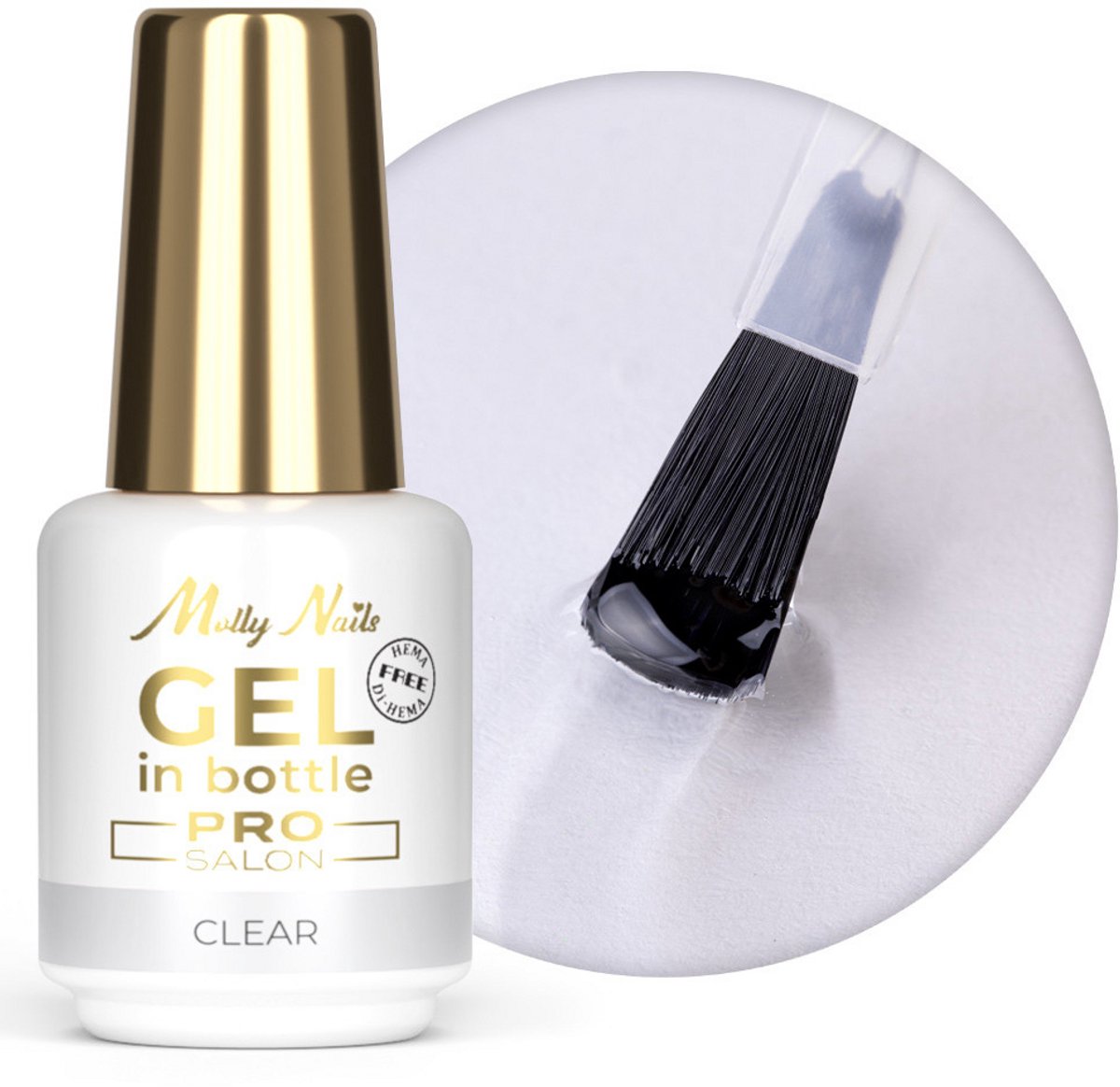 Molly Nails Pro Salon - Bouwgel in Fles - Clear - HEMA/Di-HEMA Vrij - 15g