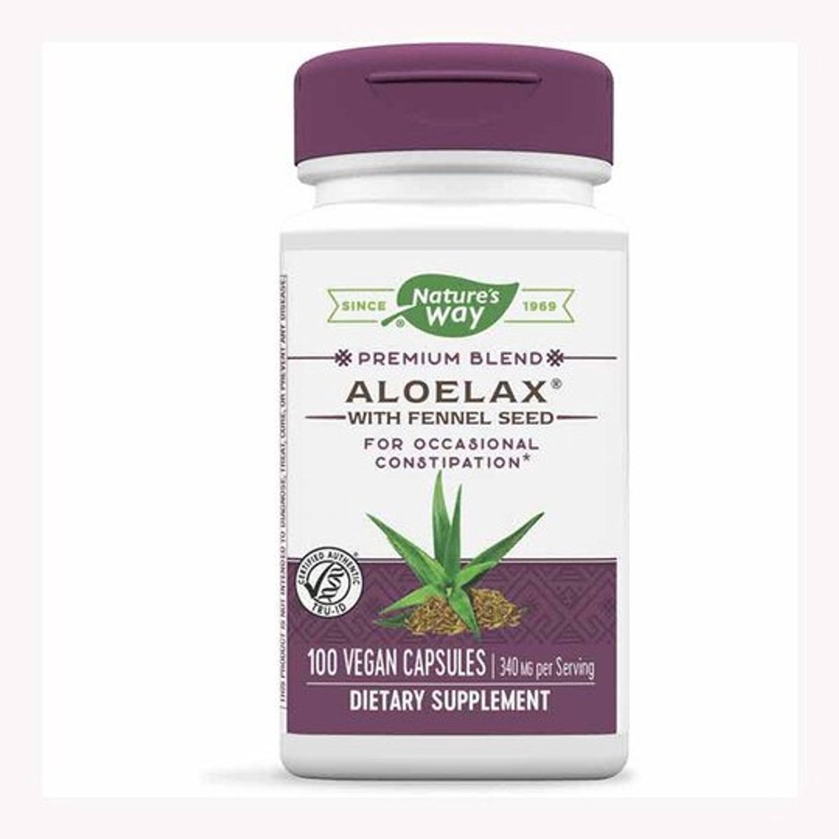 Nature's Way, Aloelax® with Fennel Seed, 340 mg, 100 Vegan Capsules