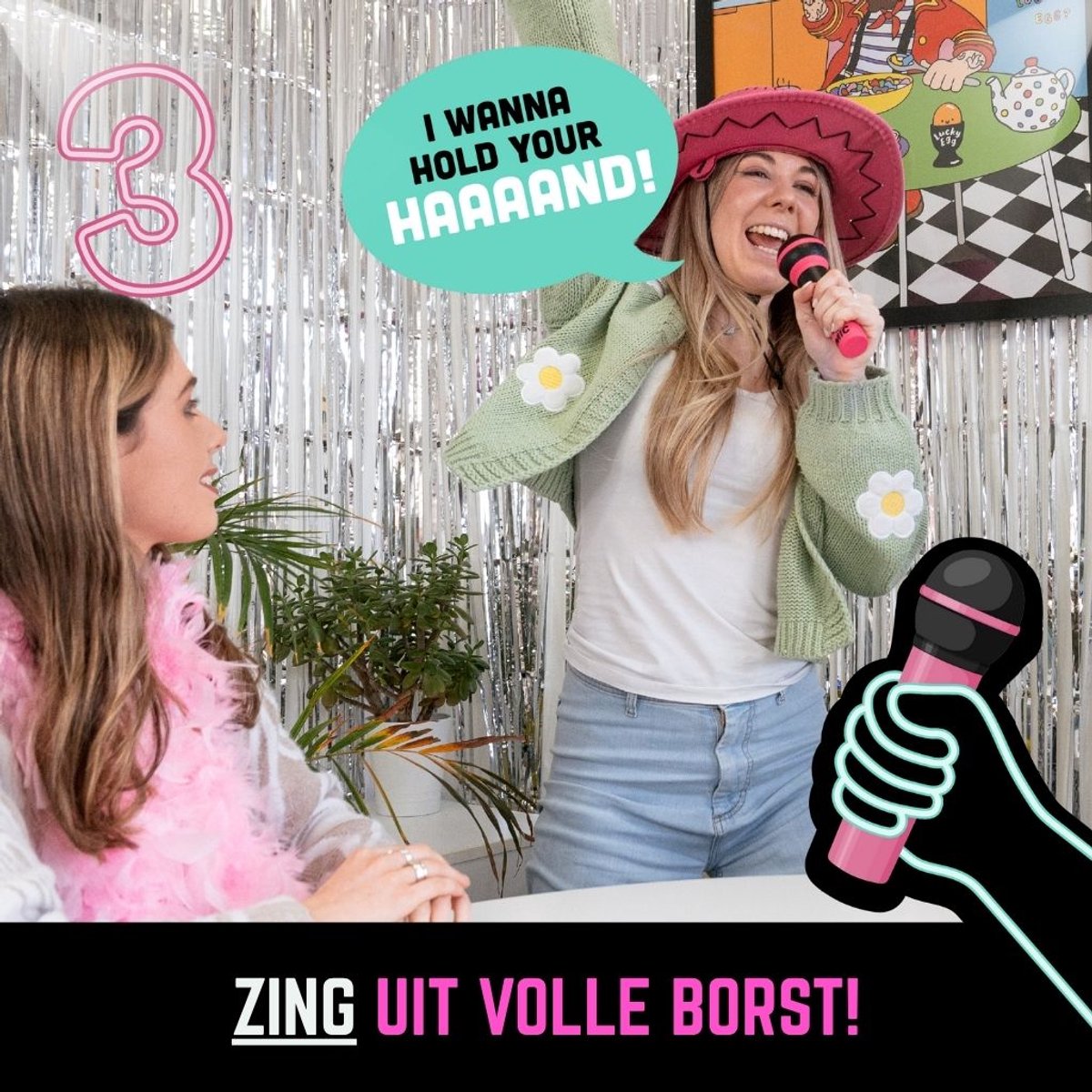 Megableu Grab The Mic - Karaoke Partyspel - Muziekspel voor 2-10 Spelers - Bekend van TikTok - Nederlandstalige versie — afbeelding 4