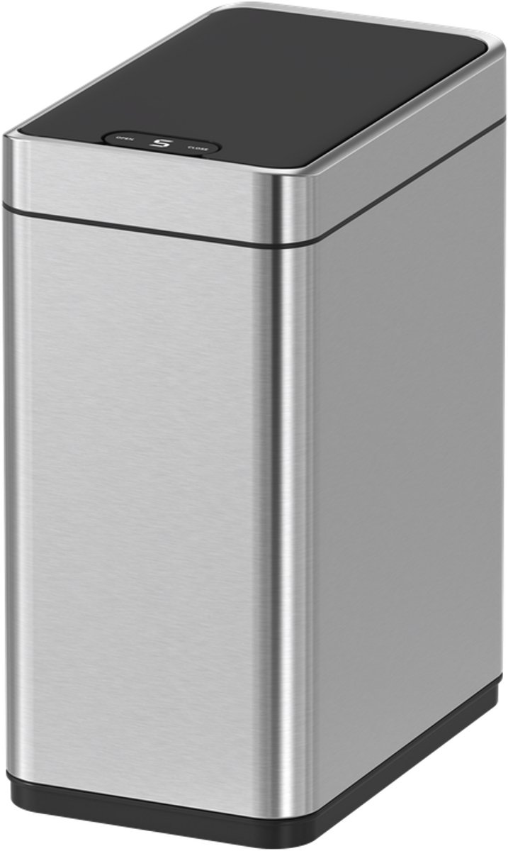 Prullenbak met Sensor - 8L - Bewegingssensor - Stil Sluitende Deksel - Uitneembare Binnenemmer - Automatische Afvalemmer - Mat RVS