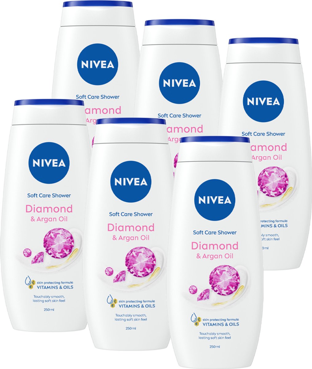 NIVEA Diamond Touch Douchecrème 250ml 5+1 gratis