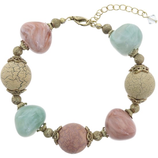 Bracelet Behave – Multicolore – Couleur or – Style Vintage – 21 cm – Ajustable