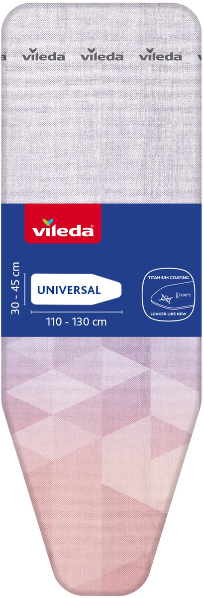 Vileda Diamond Strijkplankovertrek - Universele maat - Geen schroeiplekken of vergeling