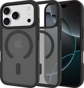 Cazy Hoesje geschikt voor iPhone 17 Pro Hoesje geschikt voor MagSafe - Military Grade Backcover - Zwart
