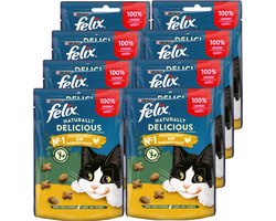 Felix Naturally Delicious - Kattensnacks - Kattensnoepjes - Kip - 8 x 50 g