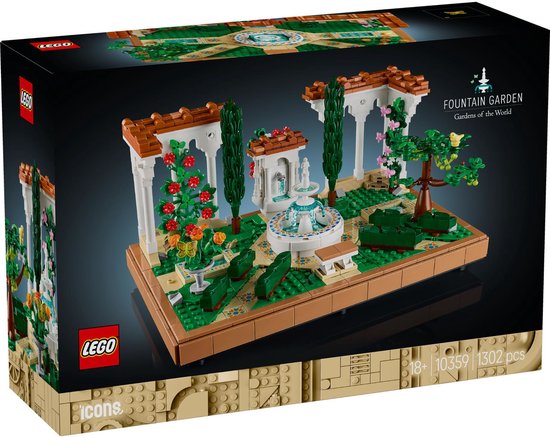 Foto: Lego icons tuin met fontein 10359