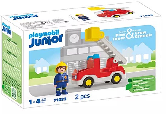 PLAYMOBIL Junior Brandweerwagen met ladder - 71683