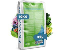 Biochar Plantaardige Houtskool Bodemverbeteraar - 10 Kg - 35 L - Organische Bodemverrijker - Verhoogt De Bodemvruchtbaarheid - Vermindert Stikstofverlies - Stabiliseert De Ph - Bevordert De Microbiële Biodiversiteit - Organifer