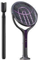 2 Pack Roterende Kop Oplaadbaar Elektrische Vliegenmepper Elektrisch Wespenval Vliegenvanger Mosquito Killer Electric Fly Swatter Trap Raid Anti Bug Zapper Met Telescopische Verlengstelen 671633202