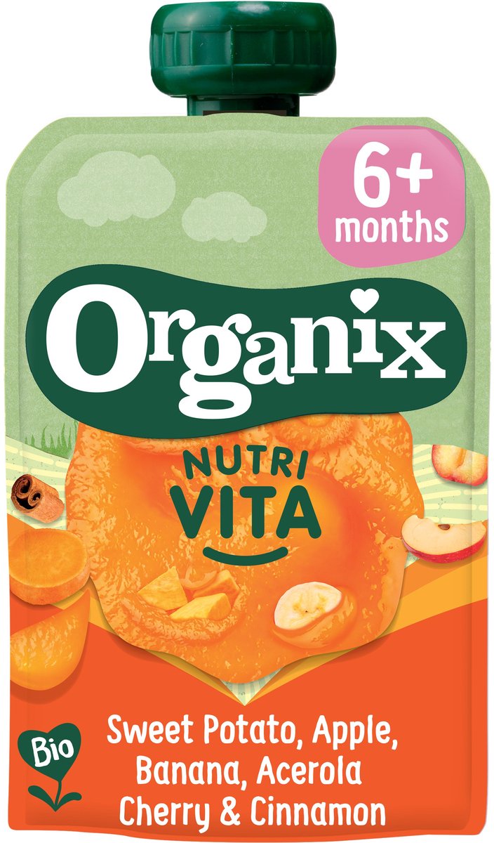 Organix Knijpfruit box 12+ Maanden - Babyvoeding - 2 smaken - 24 x 100g - 100% Biologisch van Merkloos — afbeelding 4
