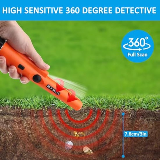 SUNPOW Pinpointer-metaaldetector, pin pointer waterdicht en hoge