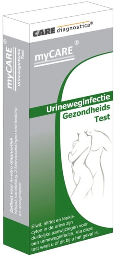 2 Testen - myCARE - Blaasontsteking sneltest - 2 stuks - Urineweginfectie sneltest - Thuistest urineweginfectie - Blaasontsteking - Zelftest blaasontsteking - Urineweginfectie