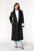 Colourful Rebel Zania Double Breasted Wool Long Coat- M