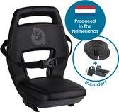 Qibbel Junior 6+ Fietsstoeltje Achter Bagagedrager bevestiging - Quick Connect - Fietszitje - Black - inclusief voetbeschermingsplaten en voetsteunen