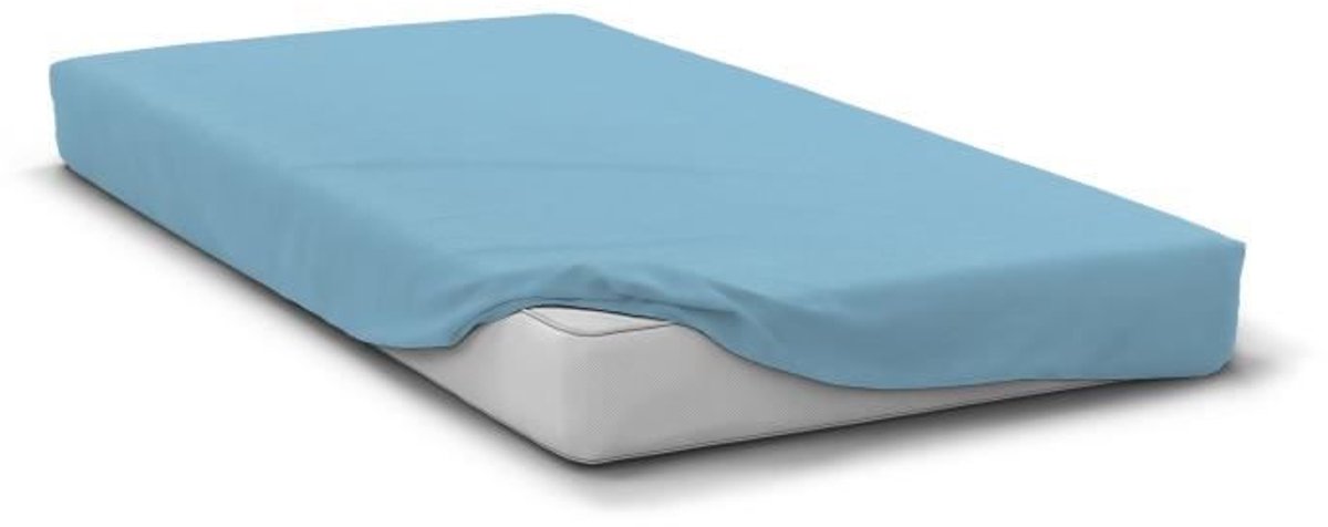 Hoeslaken - HOME LINGE PASSION - HP72121 - 82 g microvezel - 180 x 200 cm - 30 cm pocket - Hemelsblauw