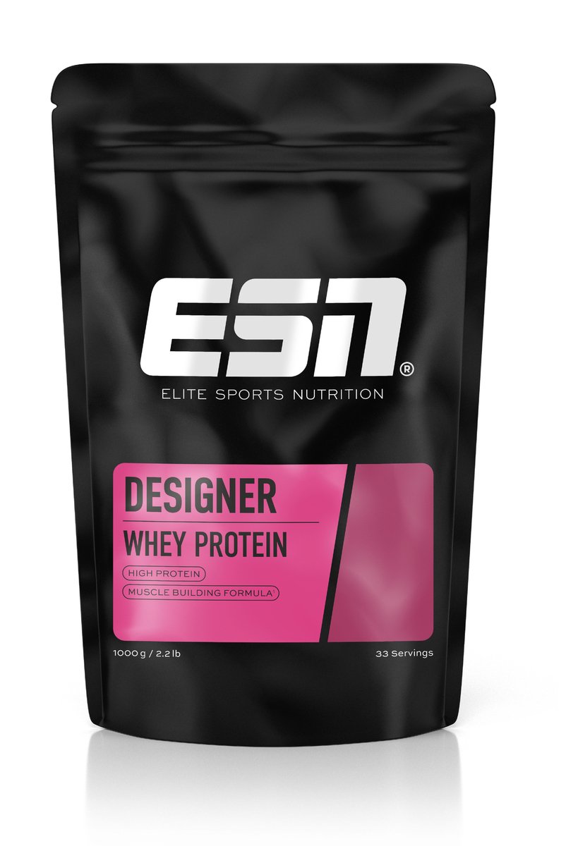 ESN Designer Whey Proteine Poeder, Neutral, 1000 g, 33 Porties – Wei Eiwitshake, Eiwitsupplement, Spierherstel & Fitnessroutine