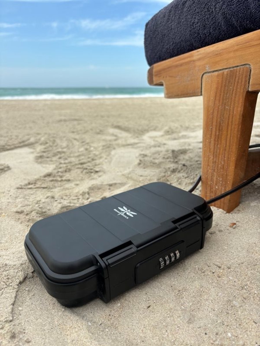 the beachboxx draagbare kluis voor het reizen strand vakantie