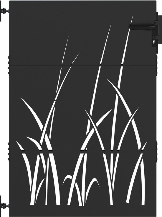 Giardino enkele poort Napoli H 200 x L 125cm zwart