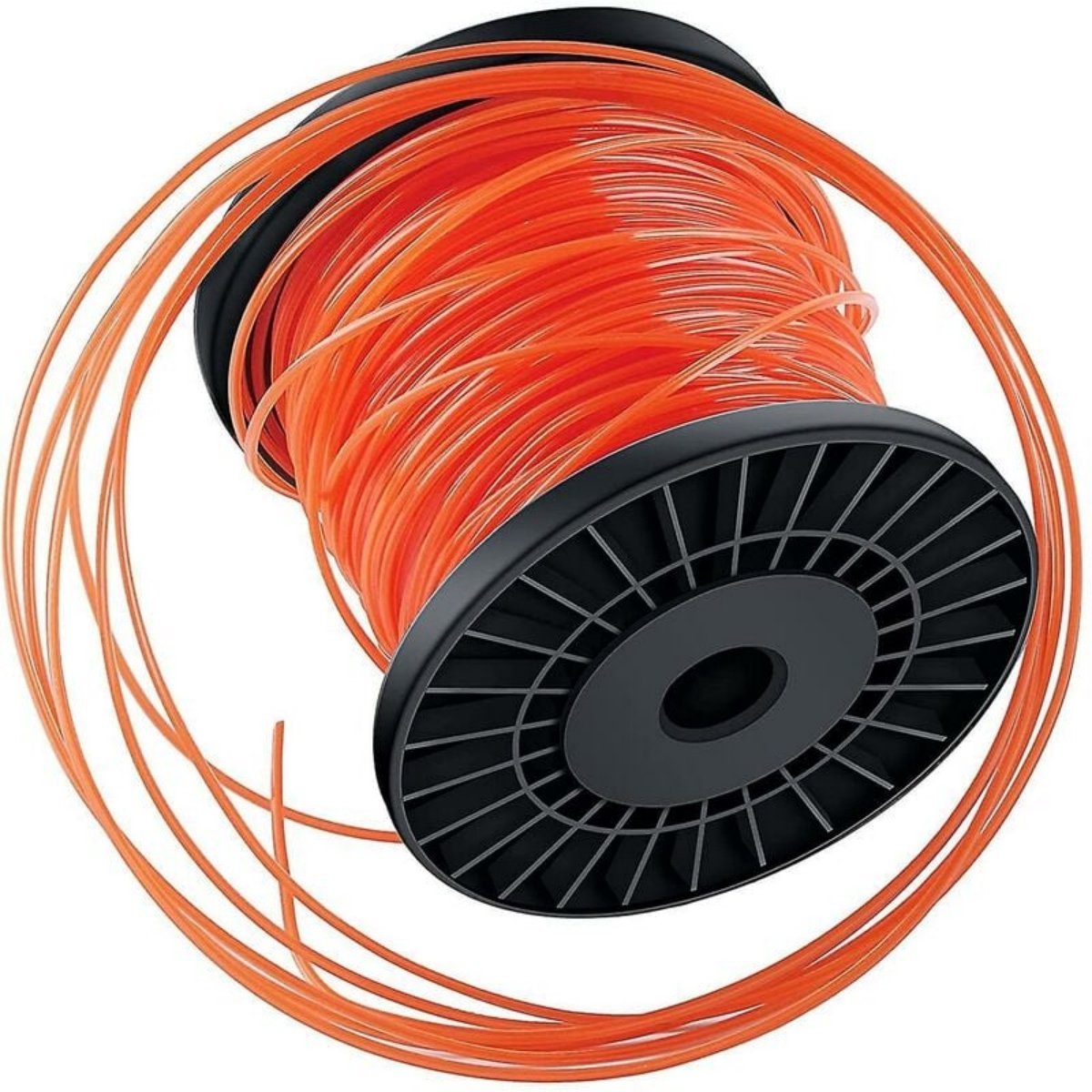 TOVBMUP Grasmaaivlakdraad 2,4 mm x 100 m – Nylon Trimmerdraad – Geschikt voor Grasmaaiers en Hegsnoeiers – Slijtvast, Stil en Scherp – 1 Rol – Nylon