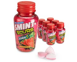 Smint Sour Strawberry - Frismakers - Aardbei - Vitamine C - Suikervrij - 1x6stuks