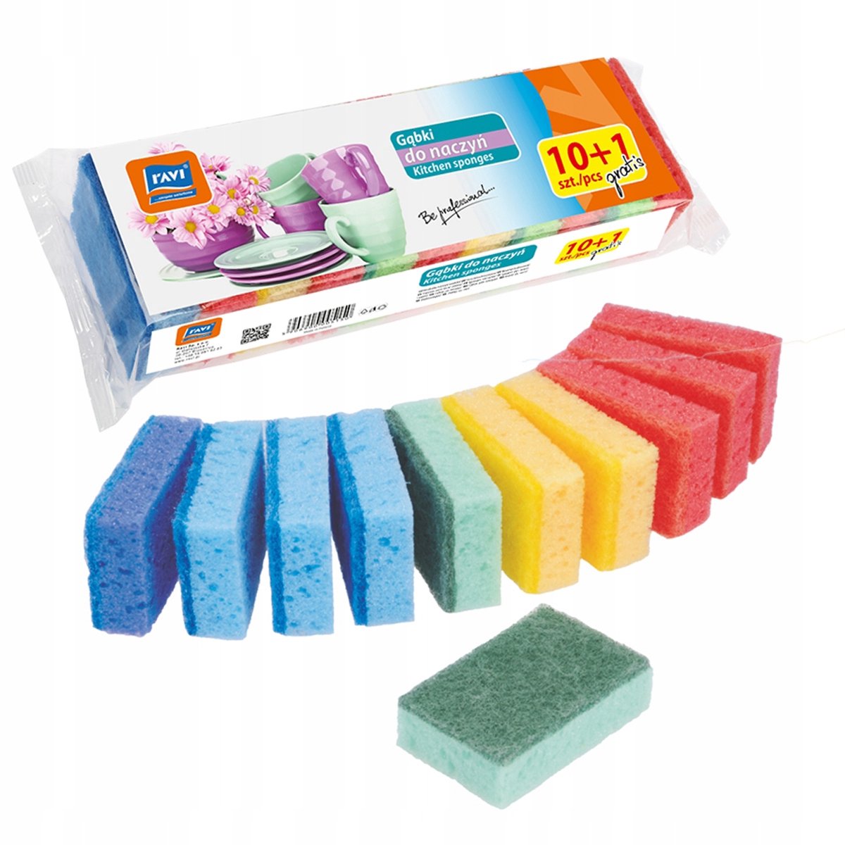 Ravi - Keukensponsen - Multicolor - 11 Stuks - Schuim en Vezel
