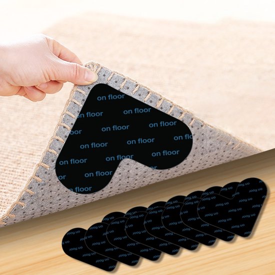 Anti-slip onderlaag, 30 stuks tapijtgrijper, antislipmat, wasbaar, herbruikbare antislipmat voor hardhouten vloeren, tapijten en matten