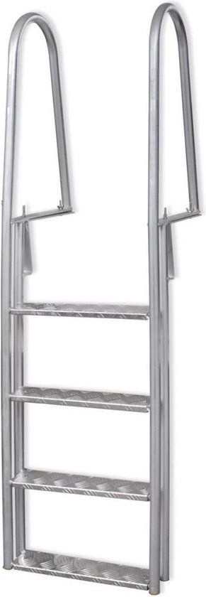 Échelle De Piscine Hors-sol 2 Marches - Hauteur Totale 109 Cm, Convient Pour Bords De 76 Cm - Cadre Blanc, Marches Bleues - Modèle Well2wellness 024287