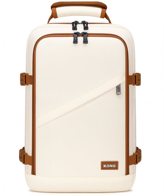 Kono Reistas - 20L - Rugzak - Handbagage Weekendtas - Backpack - Waterafstotend - Beige/Bruin