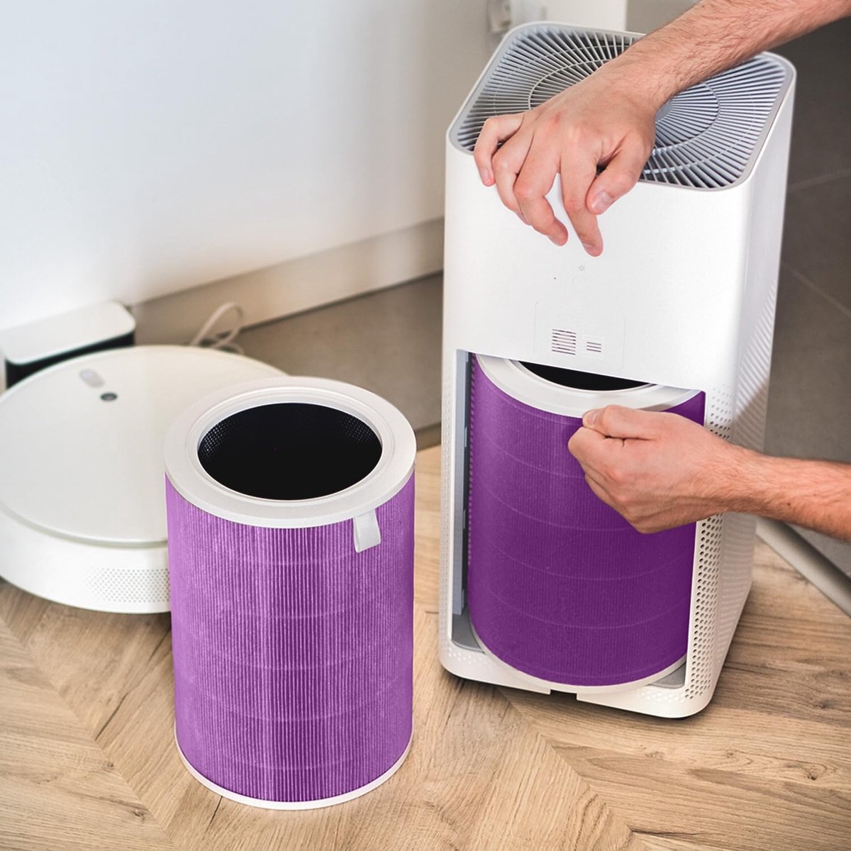 Sillar, HEPA-filter voor luchtreiniger, antibacterieel, filter met actieve kool, geschikt voor Xiaomi Mi Purifier, vervanging voor Xiaomi Mi Purifier H13, voorzien van RFID-chip, 1 stuk — afbeelding 4