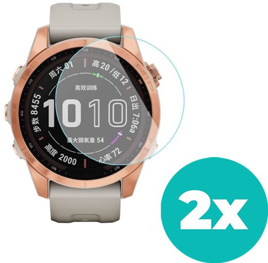 Protecteur d'écran Garmin Fenix 7s - 2 pièces - Convient pour Garmin Fenix 7s & 7s Solar - Protection écran smartwatch - Plaque de protection protecteur d'écran Garmin Fenix 7s - 2 pièces