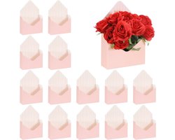 Allecto Plus - Bloemist Boeket Envelopdoos 20 Pack - Opvouwbare Papieren Dozen voor Bruiloft en Verjaardag - Roze Bloem Boeket Pakket Gift - Ideale Verpakking voor Moederdagvieringen