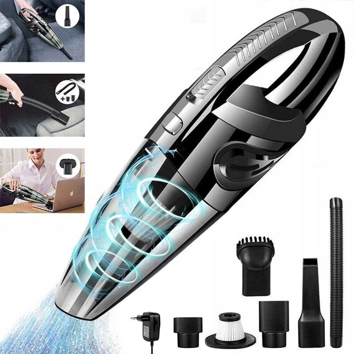 120W draadloze handstofzuiger voor in de auto - Auto - 120W - €26,99