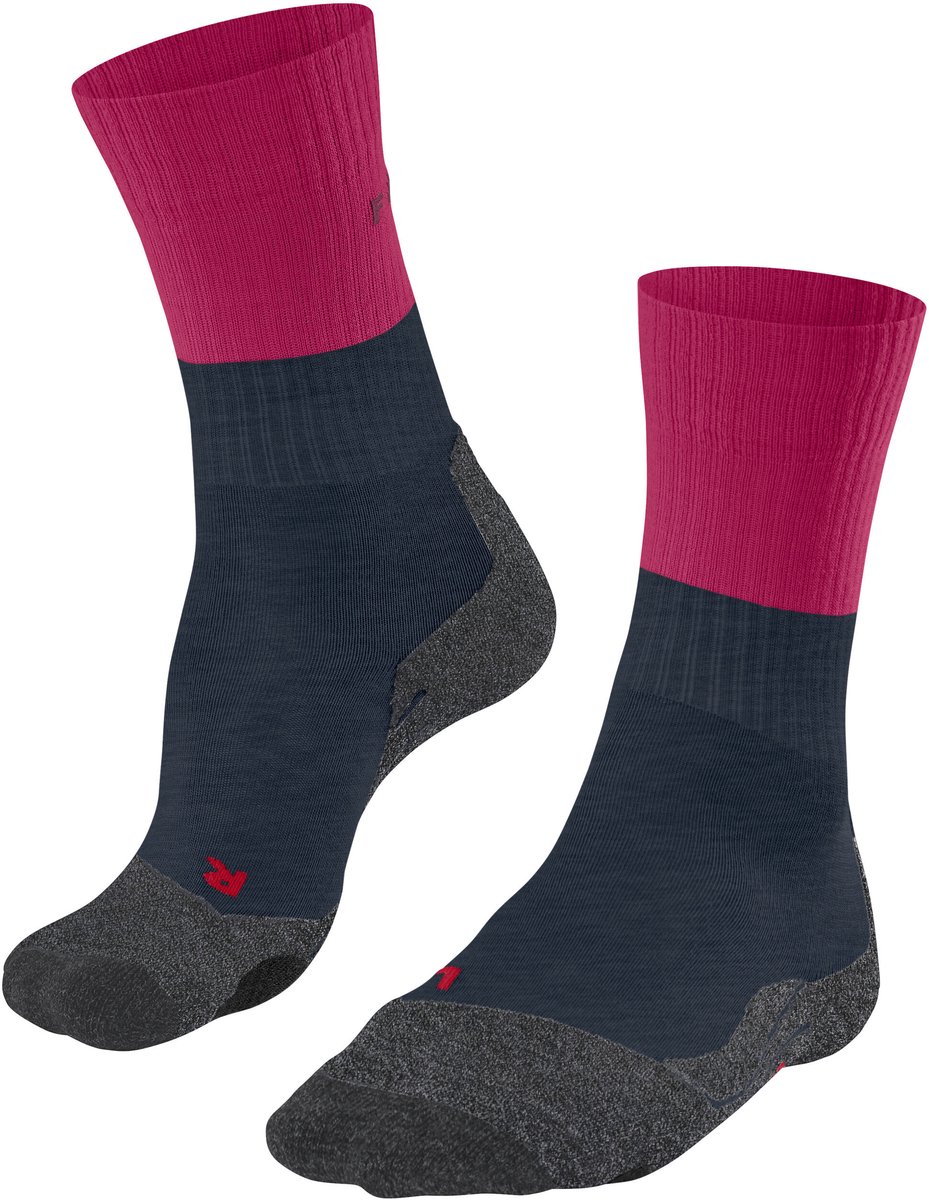 FALKE TK2 anti-blaar dik wol functioneel materiaal wandelsokken dames Rood