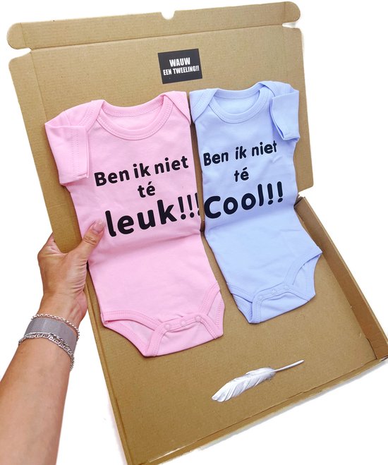 Kraamcadeau tweeling - tweeling geboren? een leuk geboortecadeau tweeling van Lovz — afbeelding 3