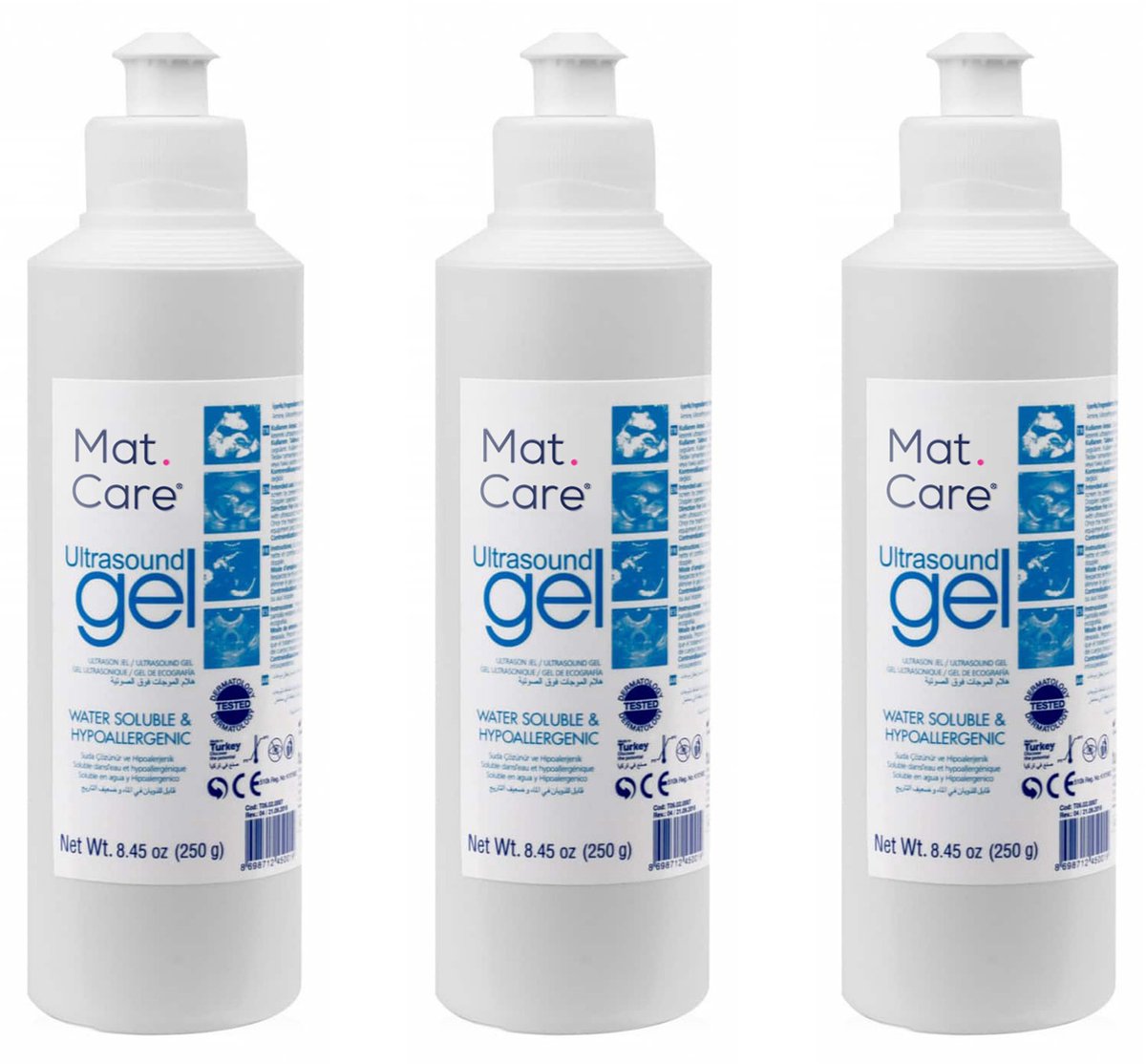 Mat Care Ultrasound Doppler gel 250ml 3 stuks