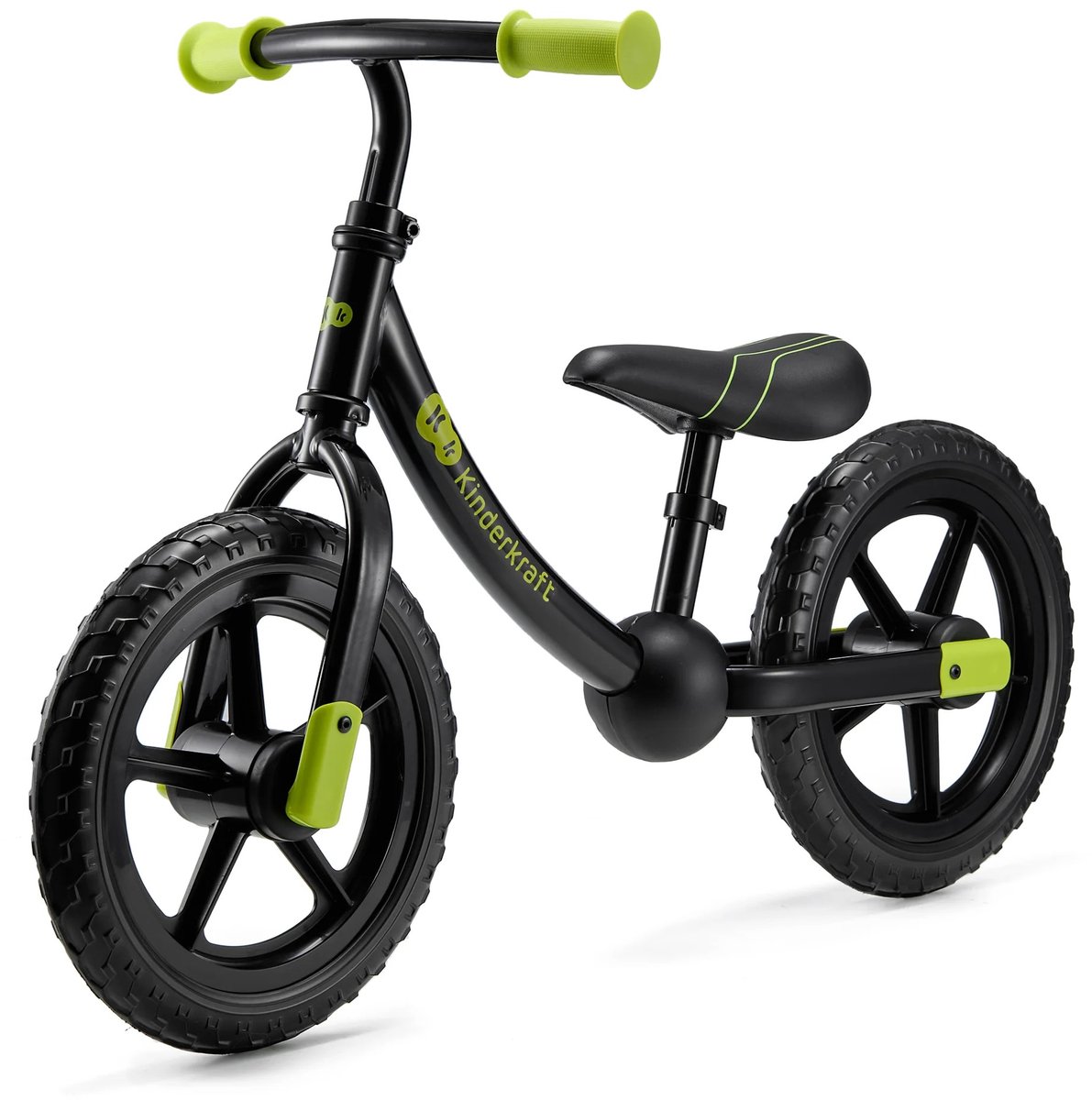 Kinderkraft 2WAY NEXT OFF ROAD Loopfiets - Voor Kinderen vanaf 2 Jaar - Grote EVA-wielen, Verstelbaar Stuur & Zadel - Zwart
