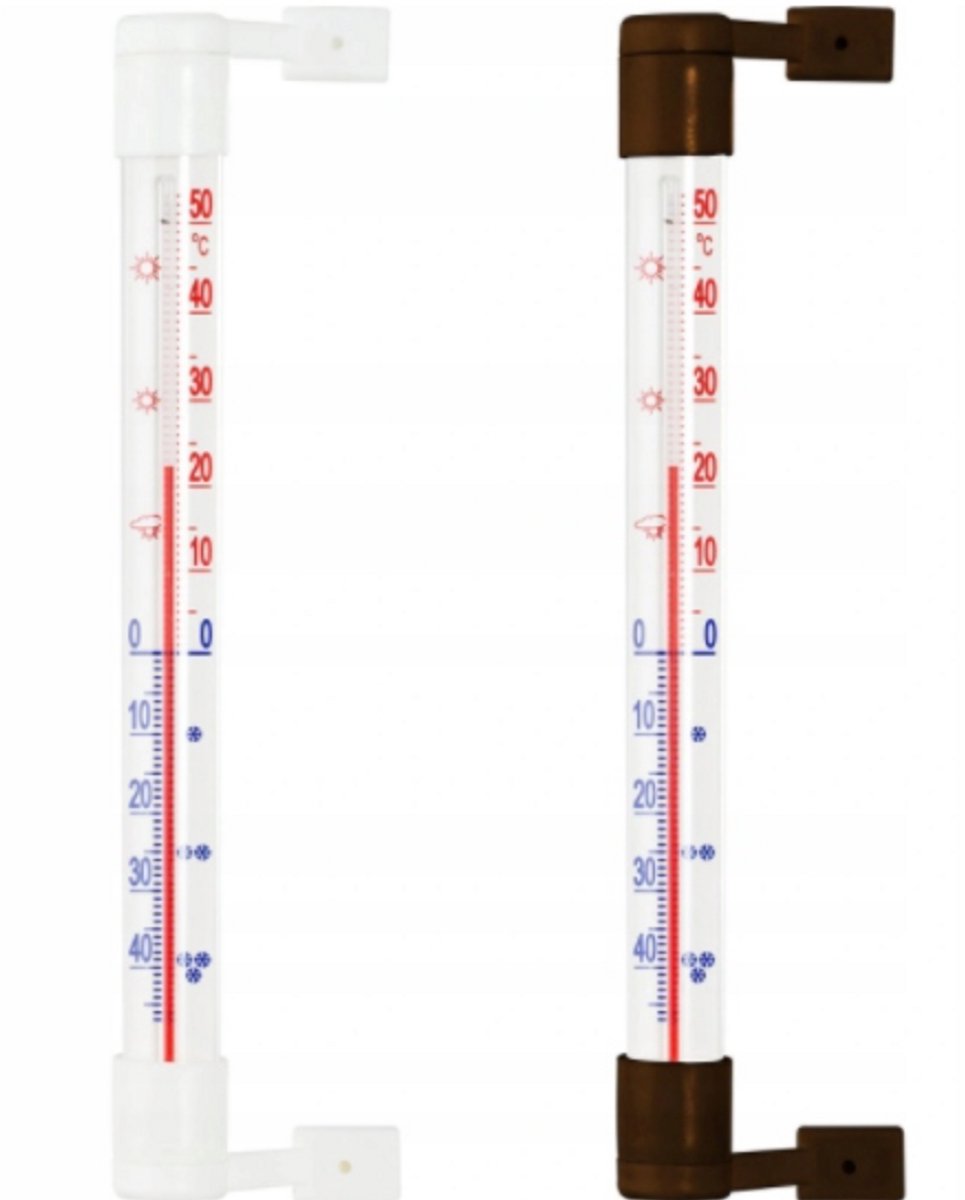 Browin - Ronde Buitenthermometer - Zelfklevend - UV-bestendig - Zonder Kwik