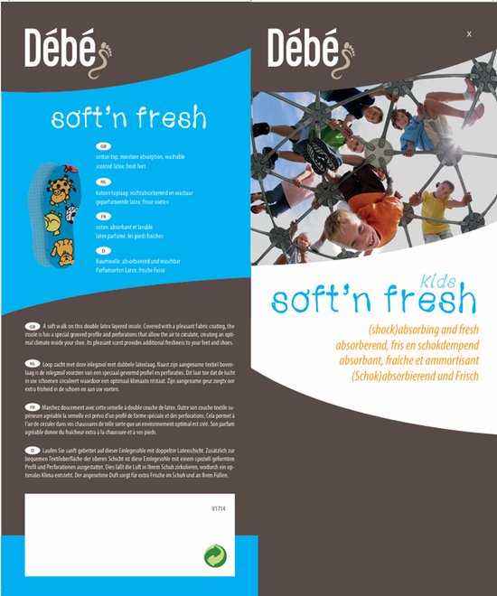 BACK TO SCHOOL - Debe Insole Junior en coton et latex imprimé - taille 28