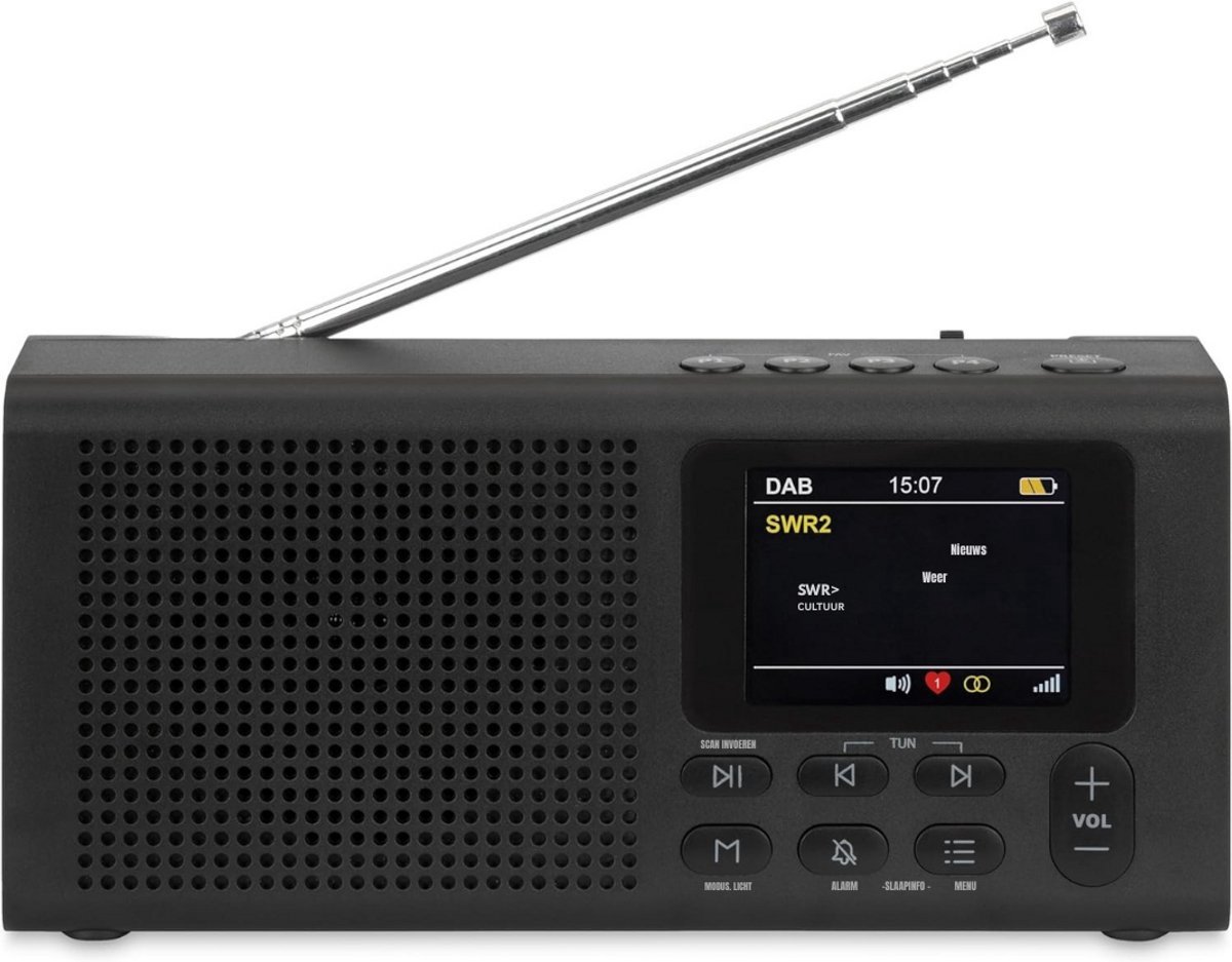 Thuys – Douche Radio – Radio – Douche Speaker – 5cm x 19cm x 9cm – Zwart