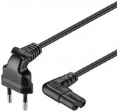 Bol.com Stroomkabel haaks euro plug naar C7 5m zwart aanbieding