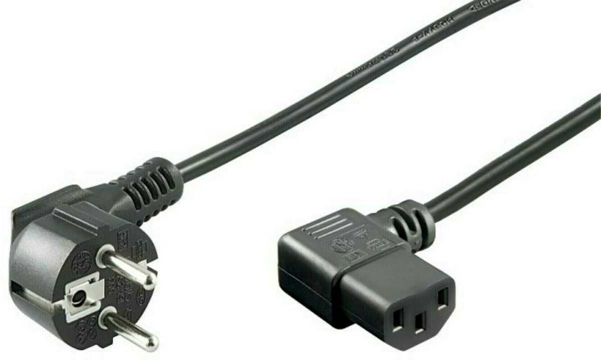 Goobay TC27 electriciteitssnoer Zwart 3 m Netstekker type F CEE7/7