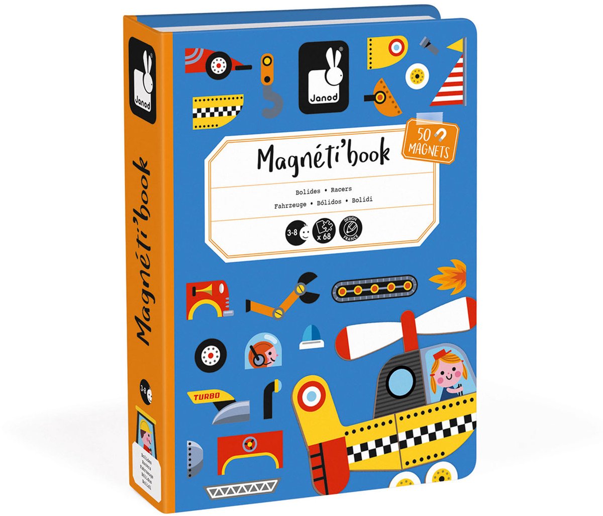 Janod - Magnetibook - Racers - Magneetboek Speelset — afbeelding 9