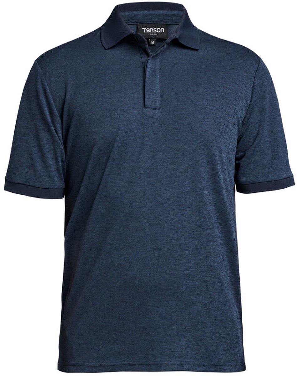 Tenson TXlite Melange Polo 465018060 - Donkerblauw - L